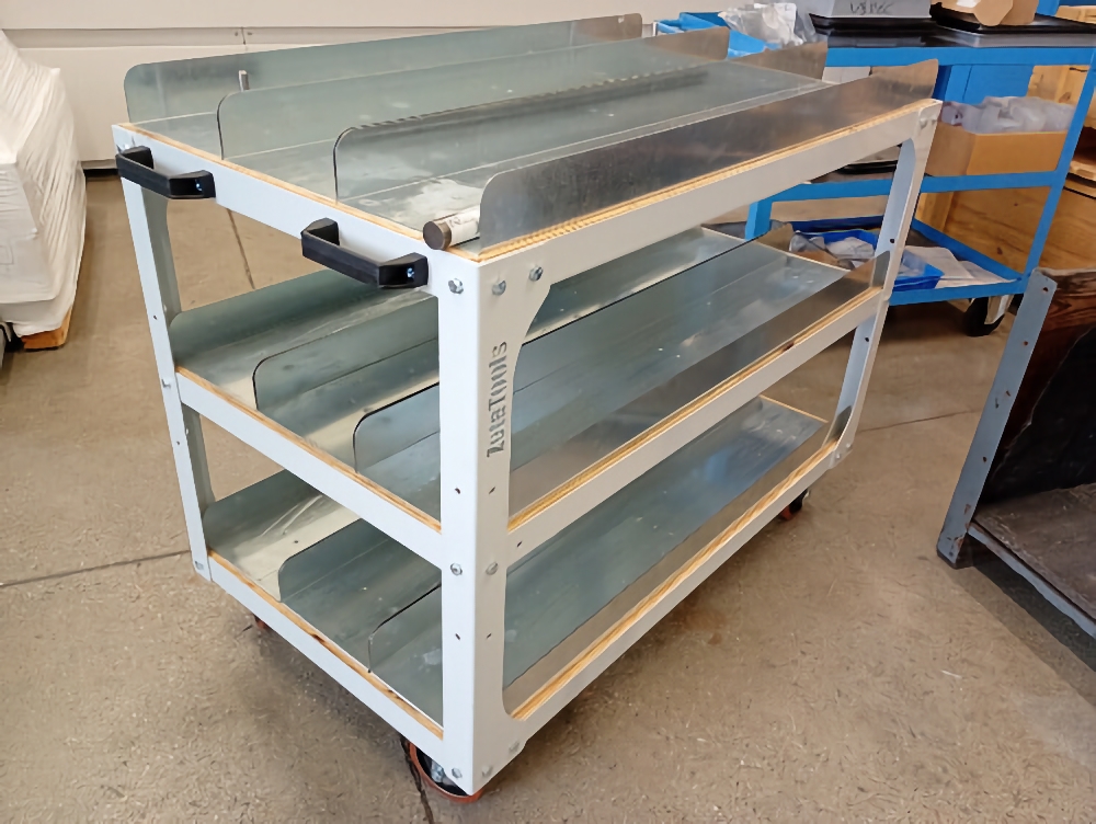 Carrello officina per barre e materiali lunghi personalizzati Zetatools